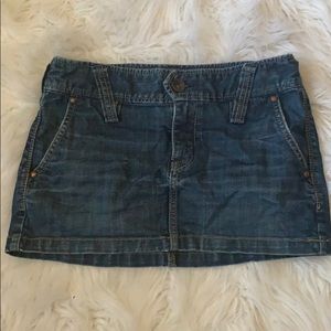 Jean mini skirt